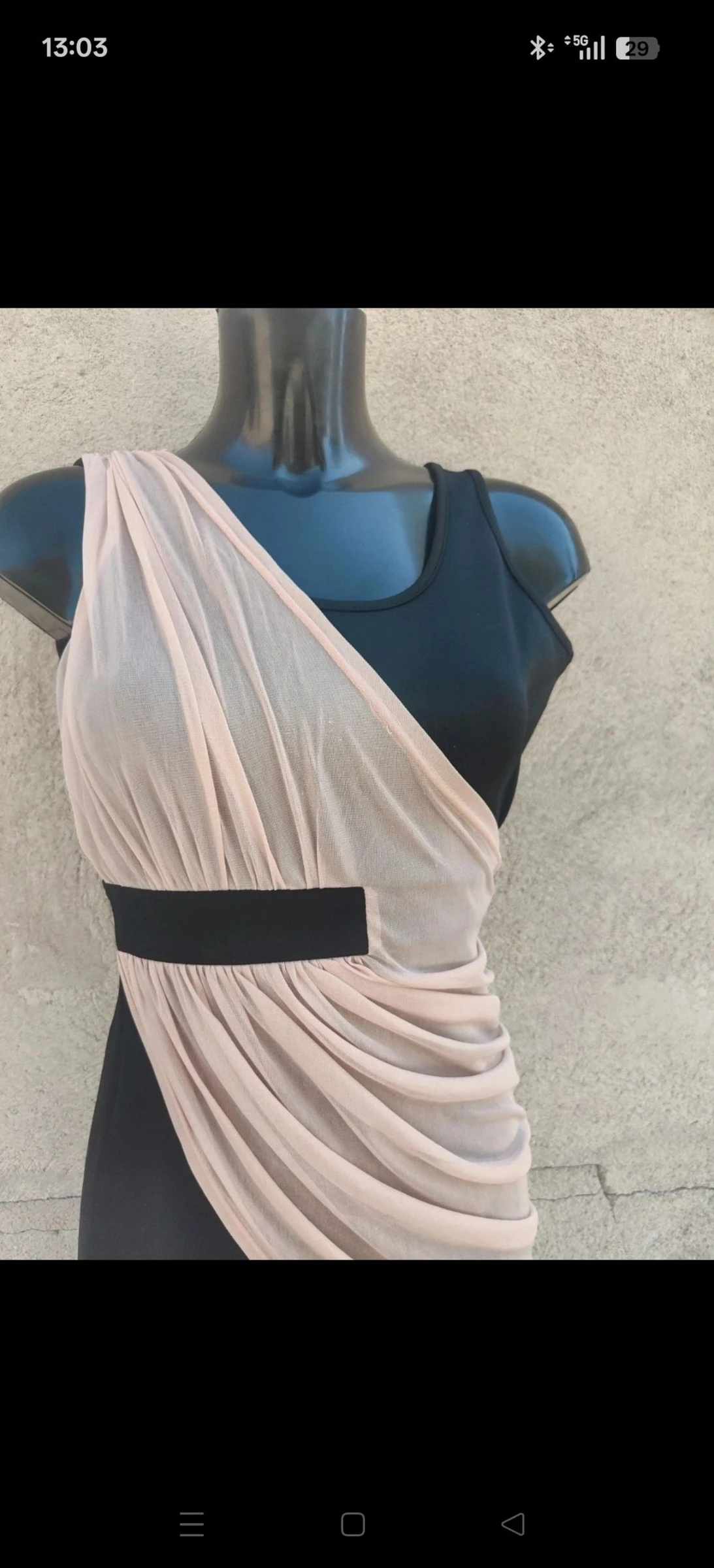 Black and beige fitted dress Mim – photo 6